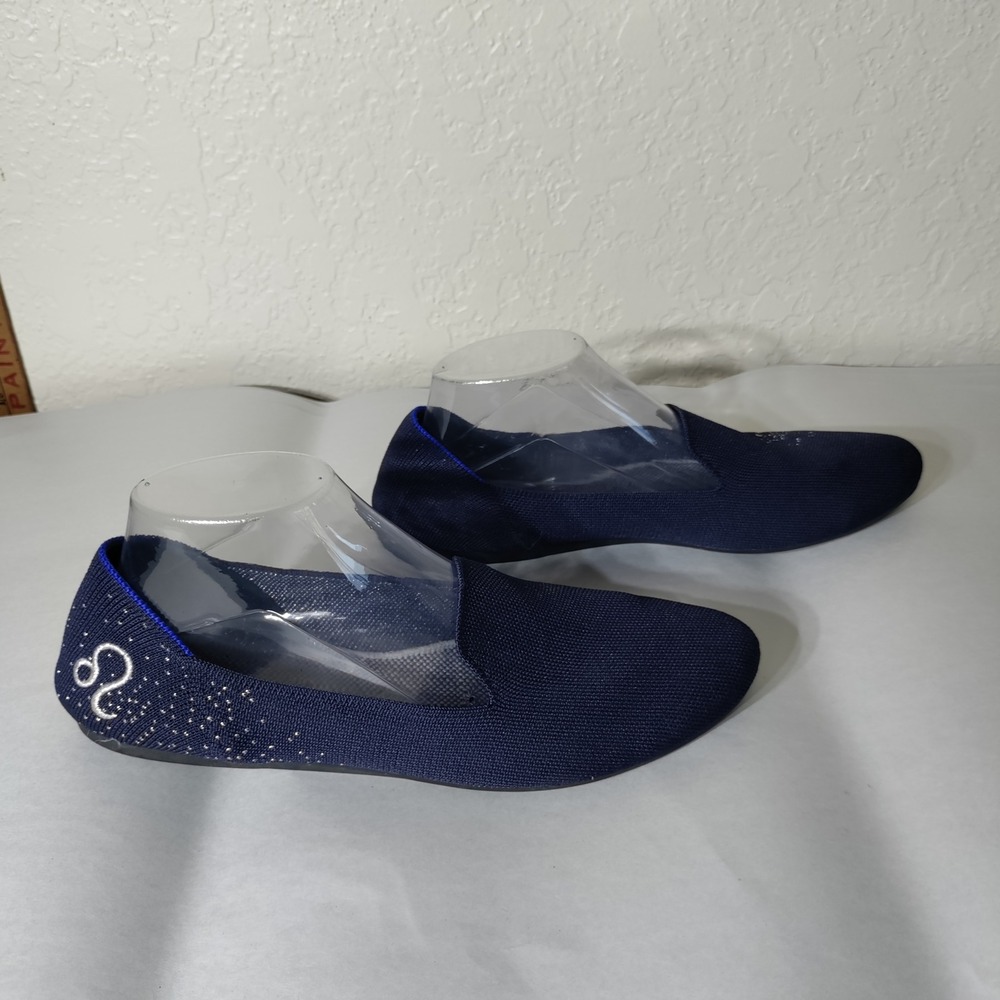 Rothys The Loafer Navy Blue Leo Zodiac Star Constellation Flats Womens 10.5